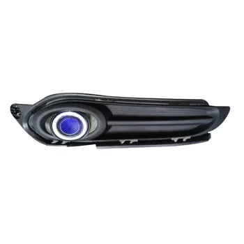 

eOsuns COB angel eye led daytime running light DRL + Fog Light + Projector Lens + fog lamp cover for honda vezel hrv 2014 2015