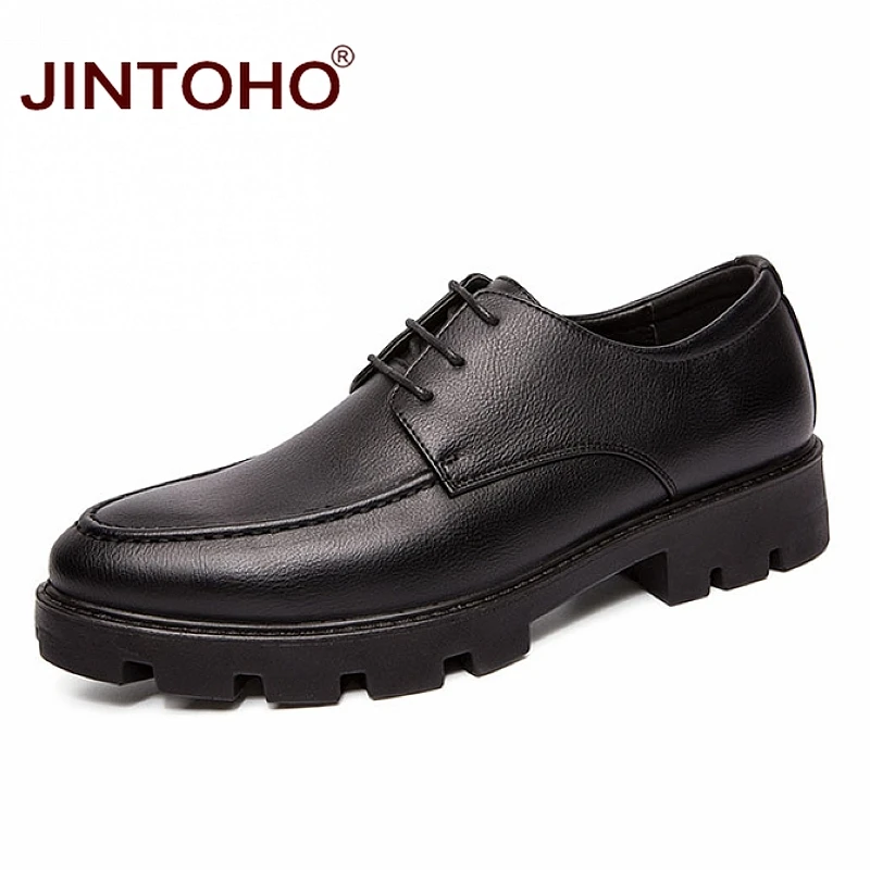 JINTOHO 2019 новые мужские официальные туфли итальянские из натуральной кожи дешевые