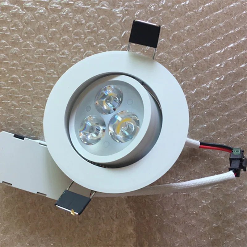 Высокая мощность 3 Вт 5 Вт 7 Вт светодиодный потолочный светильник Встраиваемый светодиодный вниз светильник с регулируемой яркостью, 220V 110V теплая/чисто/холодный белый Светодиодный точечный светильник с светодиодный драйвер