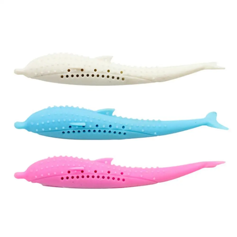 

Catnip Cat Toy Silicone Fish Dolphin Shape Cat Teether Toys