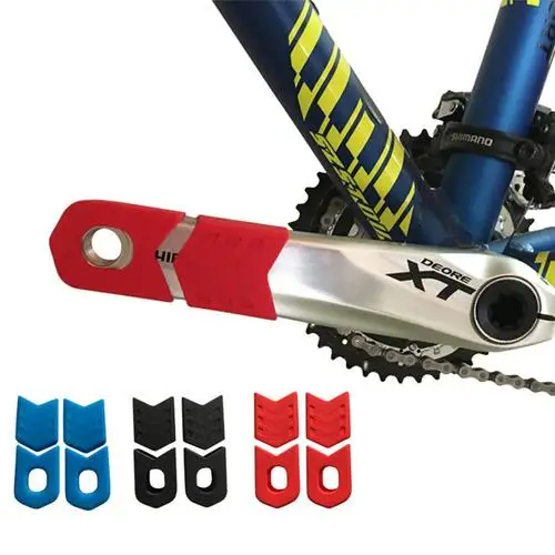 الدراجة اكسسوارات 4 قطعة دراجة كرنك غطاء سيليكون الذراع كم MTB الدراجات Crankset حماية عدم الانزلاق Chainwheel الساعد حامي