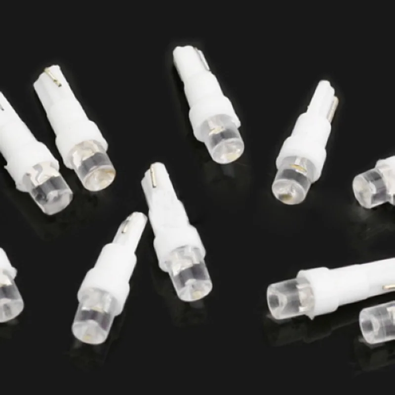 T5 LED Light Bulbs 10pcs DC 12V White T5 37 74 70 LED Car Dash Board