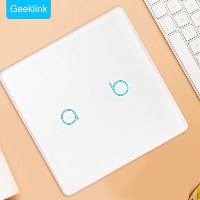 Настенный сенсорный отзывы ключатель Geeklink FB2 для умного дома английская версия
