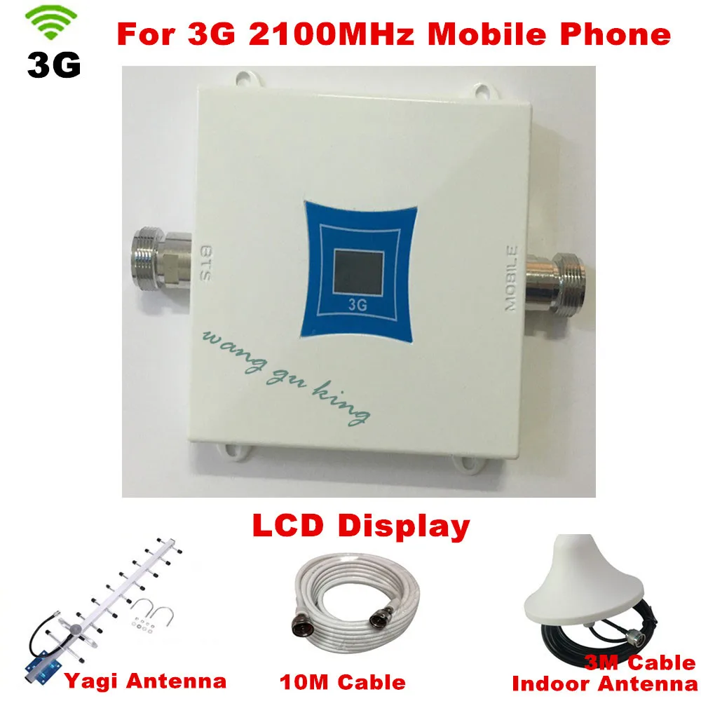 

Full set LCD 3G Cellular Signal Repeater signal booster 3G 2100 cellpone Signal Repeater 3G Repetidor Booster Amplifier Antenna
