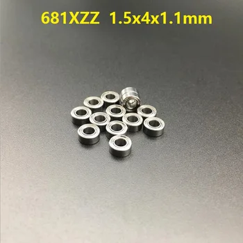 

100pcs/lot 681XZZ Non-standard size deep groove ball bearings Miniature Mini bearing 1.5x4x1.1 mm 1.5*4*1.1mm