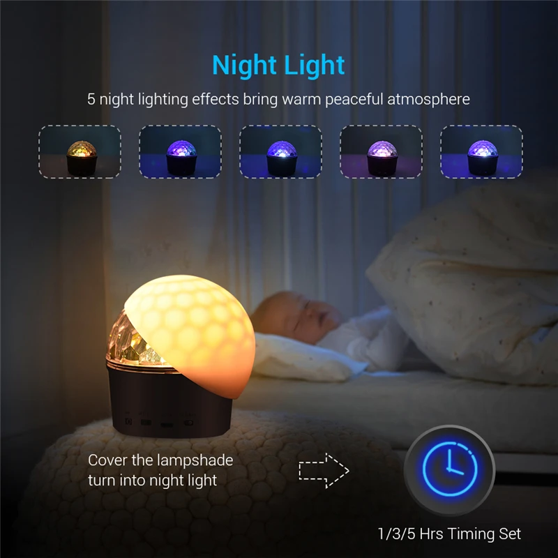 

Multifunctional smart night light stage ball MP3 Bluetooth player USB 5V for home party Xmas decoration Dance Floor disco lamp