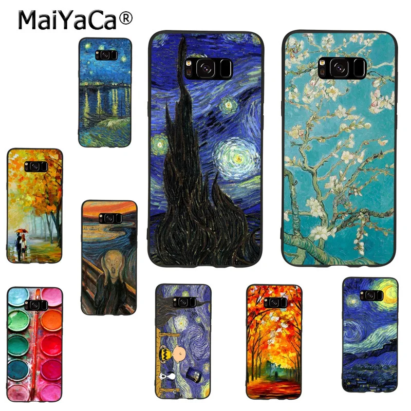 

MaiYaCa Scream by Munch Van Gogh Starry Night Star Palette Phone Case for samsung galaxy s8 s9plus s7 s6 note8 5 4 case