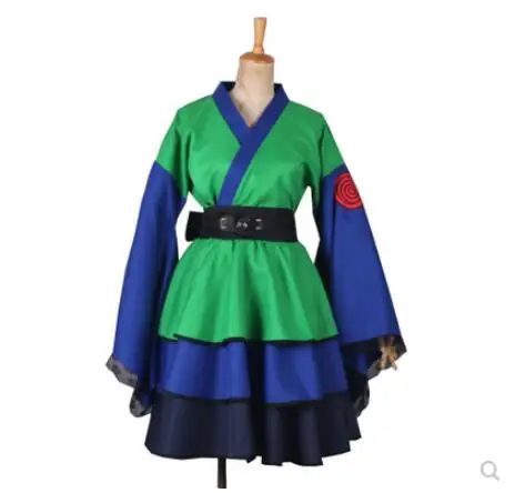 

Free Shipping Naruto Shippuden Hatake Kakashi Konoha Ninja Female Lolita Kimono Dress Anime Cosplay Costume