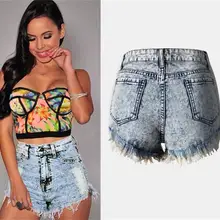 Летние женские джинсовые шорты новые женские винтажные рваные свободные шорты с высокой талией в стиле панк сексуальные короткие джинсы