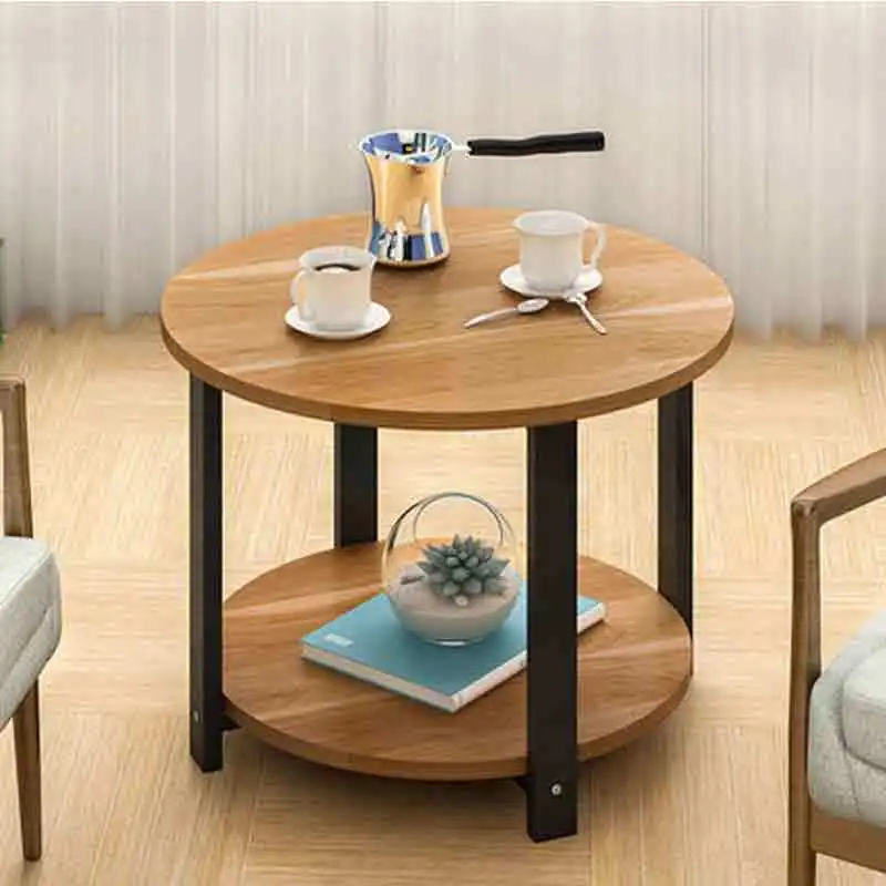 Small coffee table simple sofa side corner table double layers cabinet modern balcony desk home cafe furniture Small coffee table simple sofa side corner table double layers cabinet modern balcony desk home cafe furniture