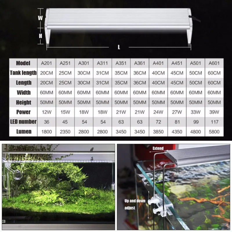 Aquarum светодиодный светильник ing Chihiros A-Series светильник для выращивания водных растений светодиодный светильник для аквариума с регулятором яркости