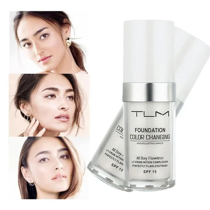 

Pro Color Changing Foundation Makeup Base Nude Face Liquid Cover Concealer Longlasting Makeup Gift sombras Skin care Foundation