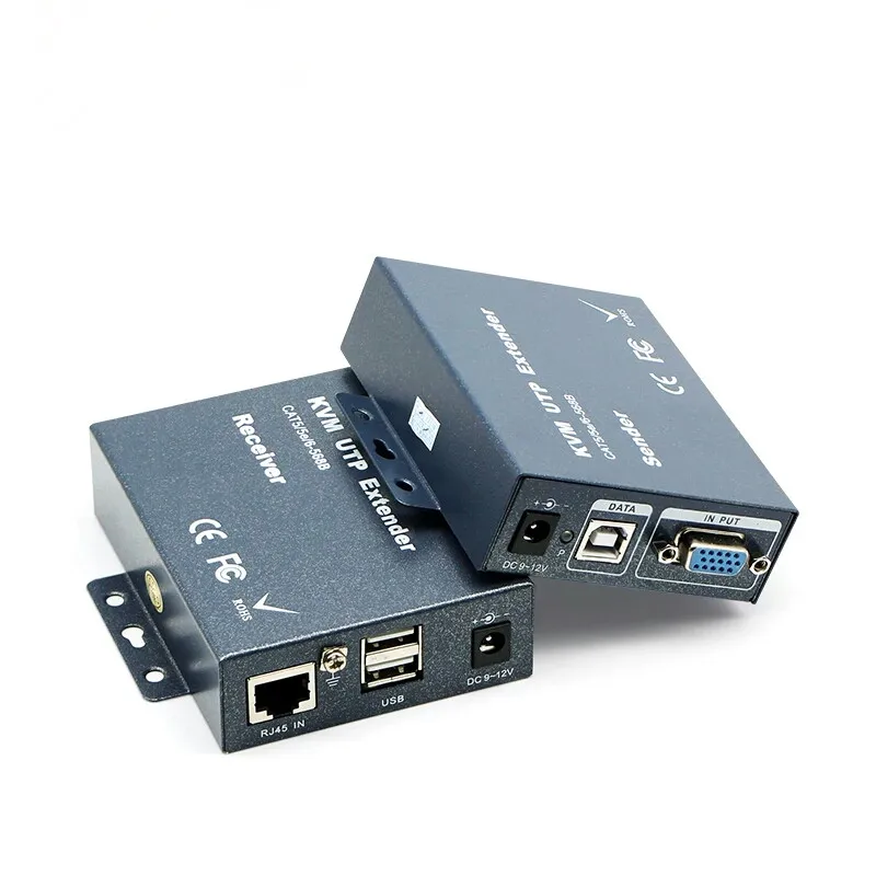 Без задержки без потери 300 м USB VGA стерео аудио KVM удлинитель по CAT5/5e/6 RJ45 кабель(удлинитель TX+ удлинитель RX