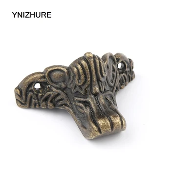 

8PCS 47*30mm Antique Zinc Alloy Wooden Feet Desk Edge Jewelry Wine Box Furniture Leg Corner