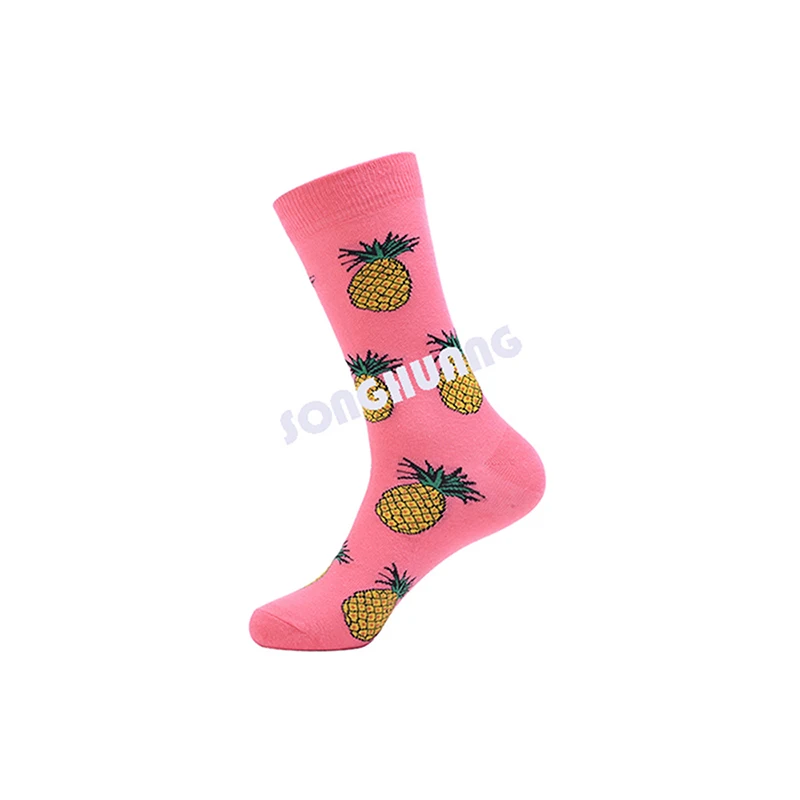 Мужские и wo мужские парные модные носки Веселые рождественские носки с фруктами и овощами носки с акулами - Цвет: WM28-6