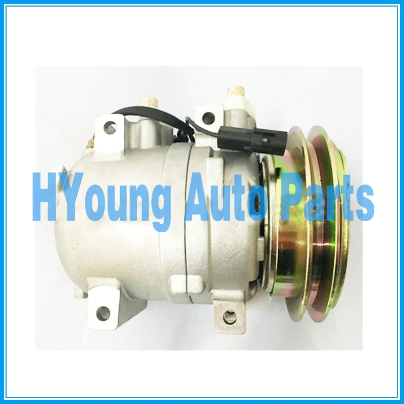 

5060216413 5060217082 make cool auto ac Compressor for Hitachi Hyundai excavator DKV-14C 1GA 102mm 24v