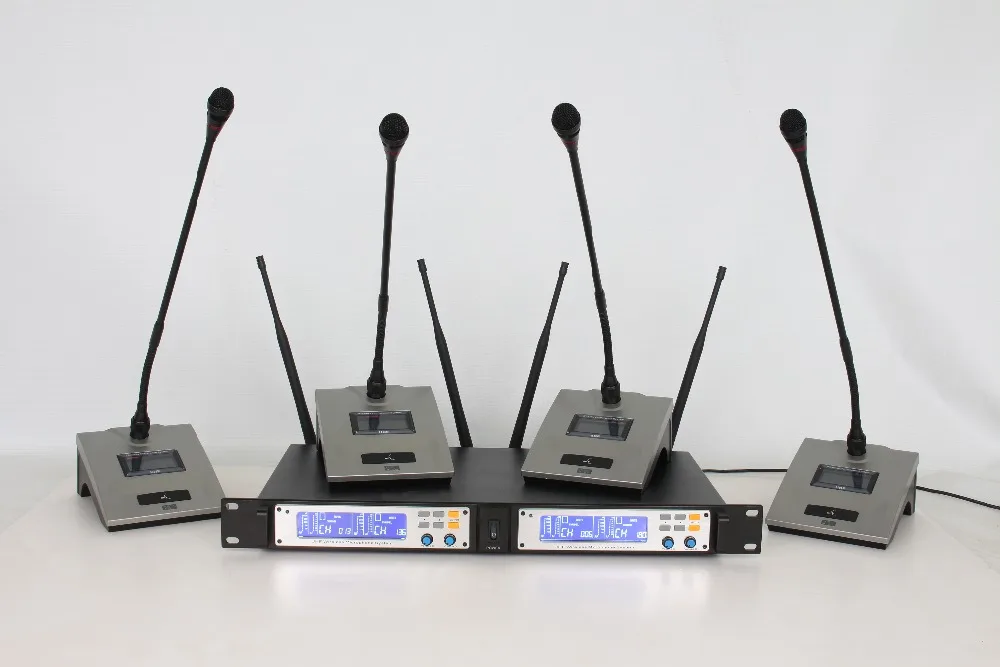 

ERZHEN7200T UHF 4 Handheld Wireless Microphone Dynamic Capsule Family Party Balanced+Unbalanced Output Wireless Microphone+KTV