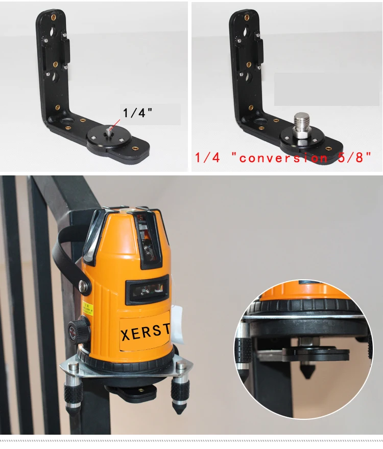 1/" до 5/8" 5/" до 1/4, универсальный лазерный уровень из нержавеющей стали, штатив, кронштейн адаптер