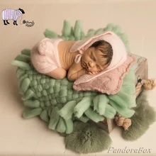 Реквизит для фотосъемки новорожденных ручной работы из искусственной шерсти одеяло для фотосессии корзина наполнитель реквизит bebe foto аксессуары позирует одеяло