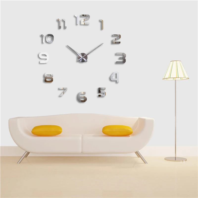

2019 new wall clock quartz watch reloj de pared modern design large decorative watch klok 3D real big Size clock wall