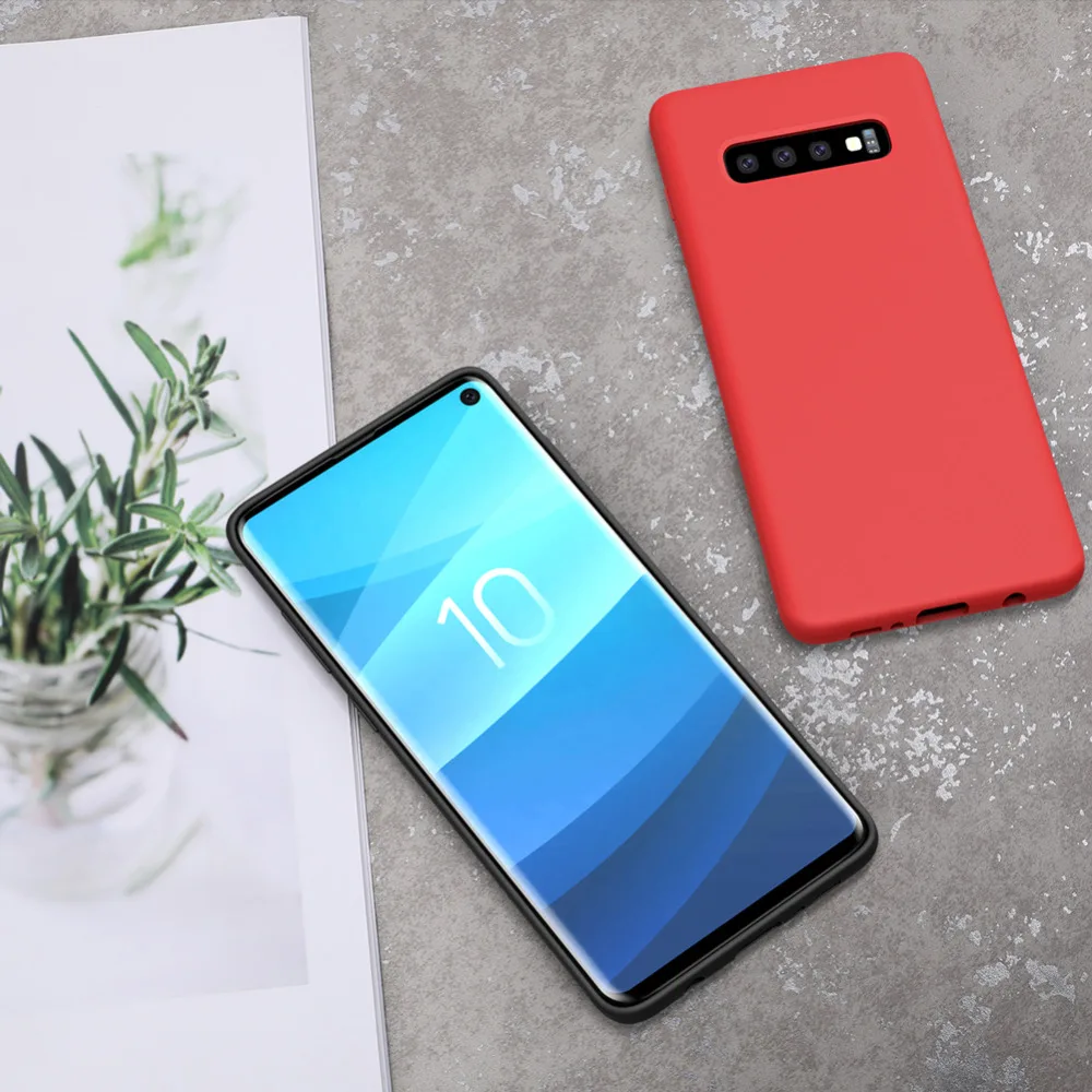 

yezaoo silicone liquid soft cover For Samsung Note 8 9 case gel rubber For Samsung Galaxy S8 S9 S10 plus S7 edge S10E E case