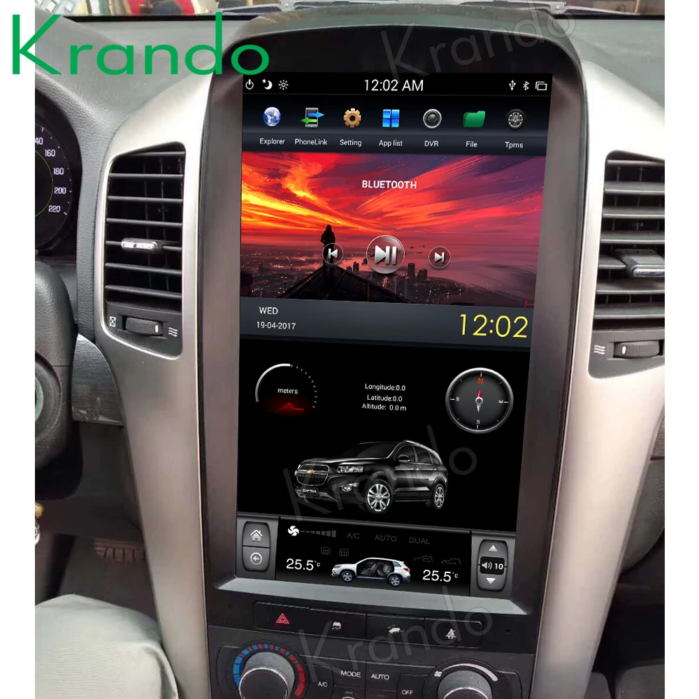 Krando Android 8,1 13," Tesla вертикальный экран автомобильный аудио плеер для Chevrolet Captiva 2005-2012 мультимедийная развлекательная система