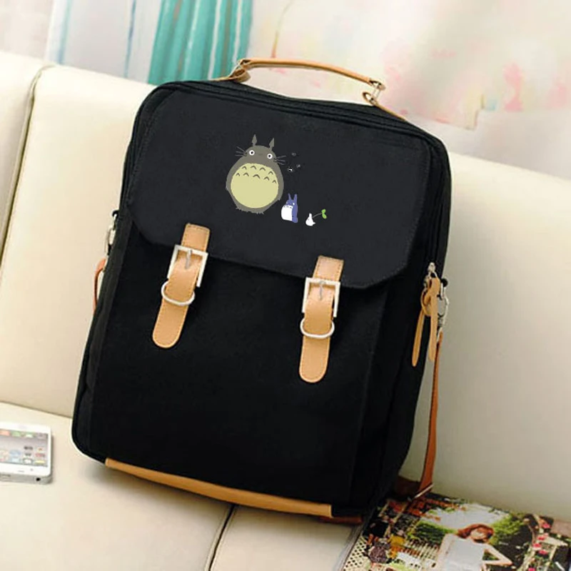 2017 lona Preppy Mochila Miyazaki Hayao Anime caliente Totoro Mochila mujeres mochilas estudiantes mochilas escolares para adolescentes niñas 2017 lona Preppy Mochila Miyazaki Hayao Anime caliente Totoro Mochila mujeres mochilas estudiantes mochilas escolares para adolescentes niñas