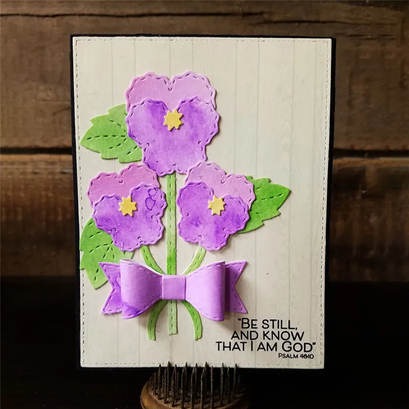 

Naifumodo Dies Cutting Pansy Flower 8Pcs/lot Metal Cutting Dies Scrapbooking for Card DIY Embossing Cuts Die New Craft Template
