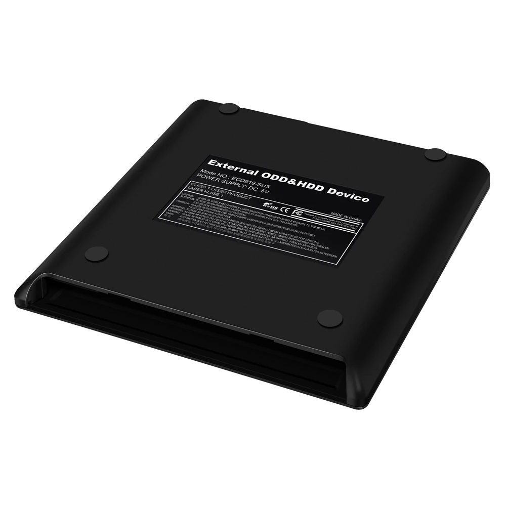  USB 3.0 ECD919 SATA Cover DVD RW Burner ROM Drive External Case Enclosure Caddy 9.5mm For Laptop Ma