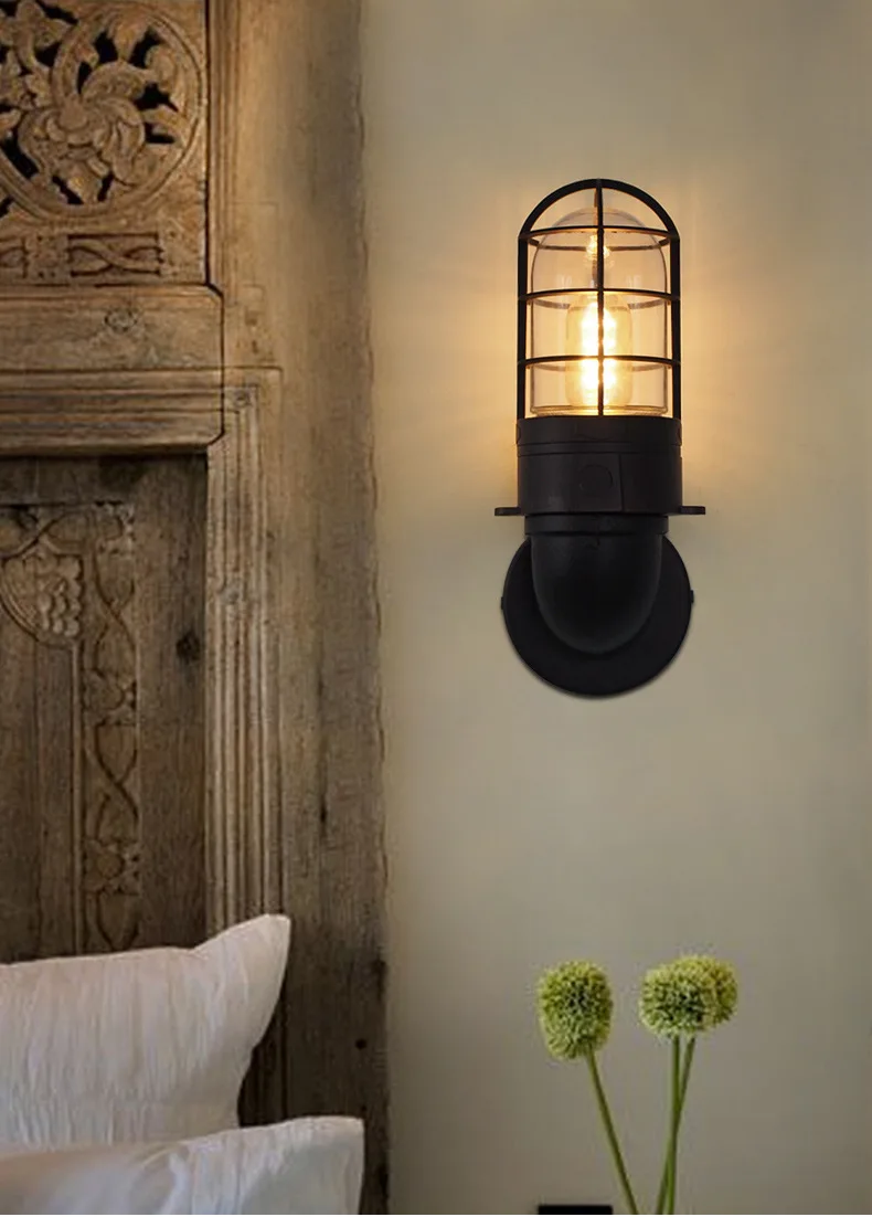 Vent Extérieurs Fer Unique Escaliers Forgé Des Anciennes Lampe Balcon Barres Mur À Corridor Tête ExtérieuresKtvEn Restaurant Voies 34ALRq5j