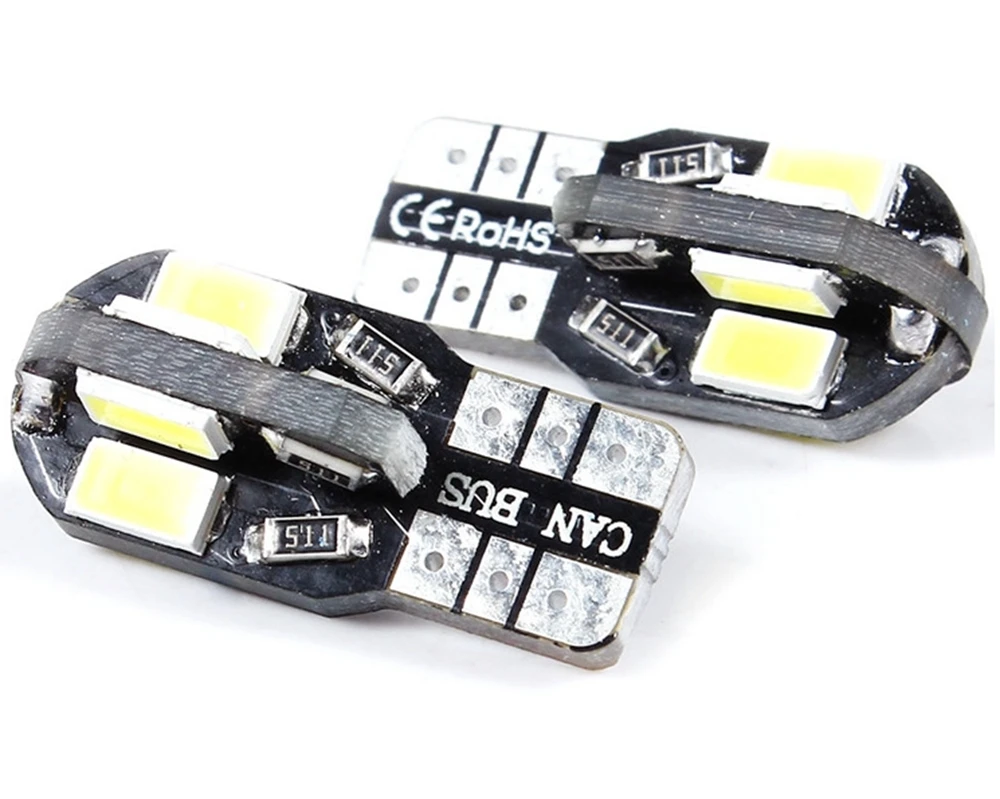 t10 w5w 10 шт. СИД салона Лампы CANBUS ОШИБОК T10 белый 5730 8SMD LED 12 В автомобилей клина стороны света белый авто лампы стайлинга автомобилей