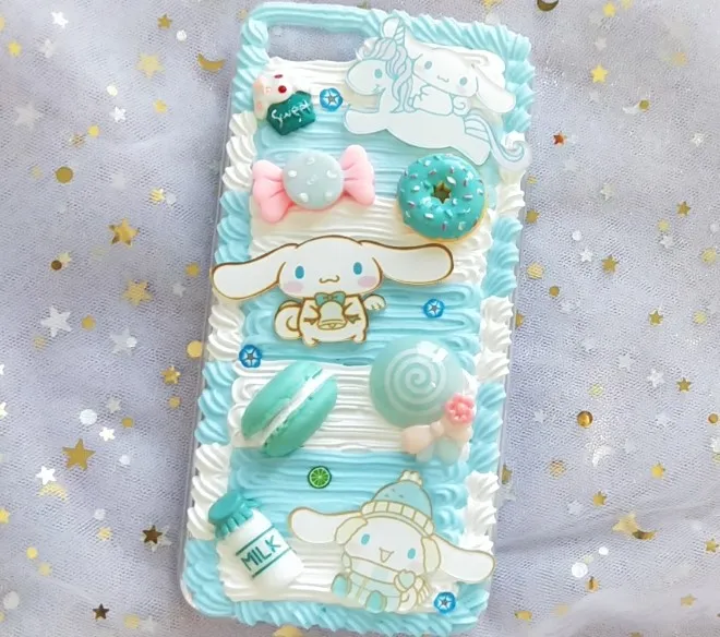 For iphone X/XS XS Max DIY case 3D Cinnamoroll phone cover for iphone 8 7 6 6s plus XR handmade cream candy case cute girl gift