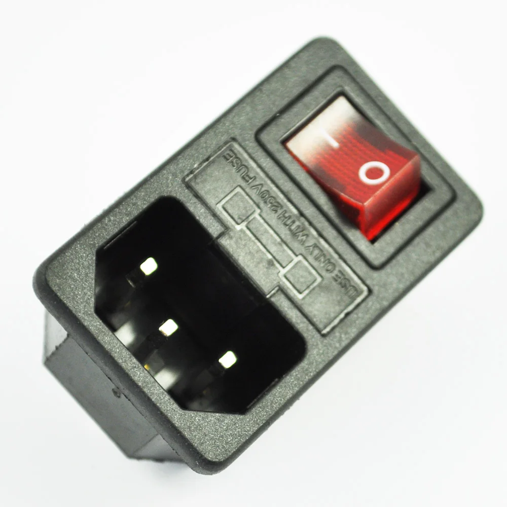 

SODIAL(R) Inlet Male Power Socket with Fuse Switch 10A 250V 3 Pin IEC320 C14
