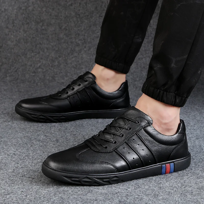 

Plus size Genuine Leather Fashion outdoor men Shoes All season breathable Walking Footwear Comfortable Waterproof shoes w4