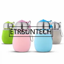 Мультфильм Пингвин влюбленных детей стеклянная чашка с веревкой студенческий Спорт Путешествия фильтр для бутылки с водой крышкой 400 мл подарок принять печать логотип