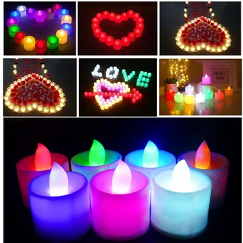 

New Hot 24pcs Flameless LED Tea Light Candles Bright Flickering Battery Powered Fake Candles
