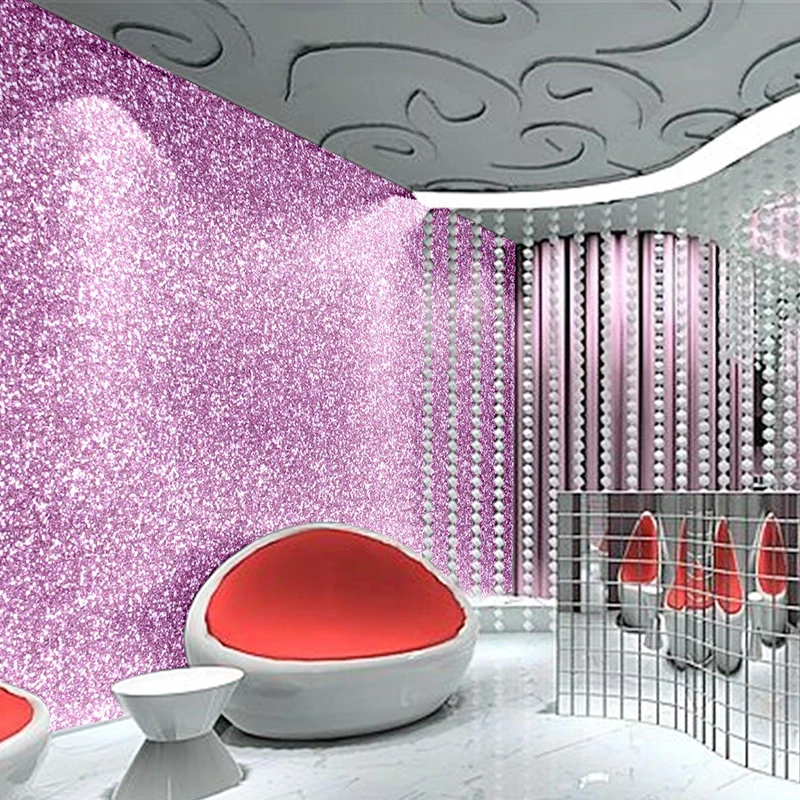 Hot Gold Silver Chunky Glitter Wallpaper Use For Salon Grade 3 Shining Glitter Fabric For Home Papel De Parede Wallpaper Rolls