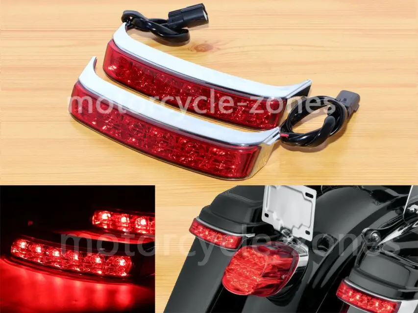 Saddlebag Housing Tail Run Brake Turn Light Lamp LED Len For Harley Street Glide