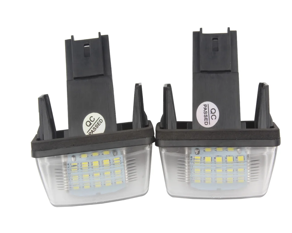 

HEHEMM 2pcs 18 LED Car Automobile Led License Plate Light Lamp For Peugeot 206/207/406/407 Citroen C3/C4/C5