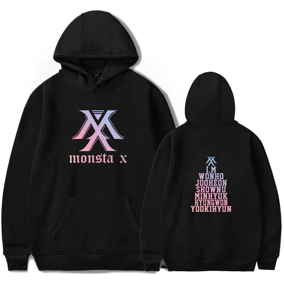 

MONSTA X Hoodies Pullovers Fleece Long Sleeve Sweatshirts Hoodies Casual Harajuku Printed Unisex Streetwear Hoodies MONSTA X