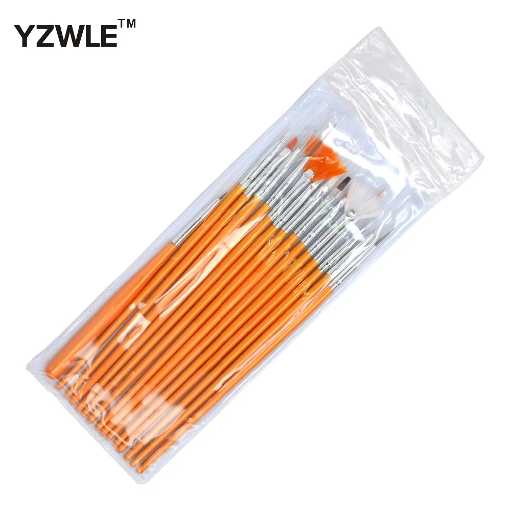 

YWK 15PCS/Pack Professional Acrylic Nail Painting Drawing Pen,Designed UV Gel False Nails Decoration Tools 35