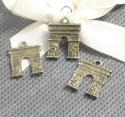 

200 шт./лот бусины из цинкового сплава с античным бронзовым покрытием 16*14 мм Подвески с триумфальным ароком Подвески подходят для изготовления ювелирных изделий своими руками JJA1442