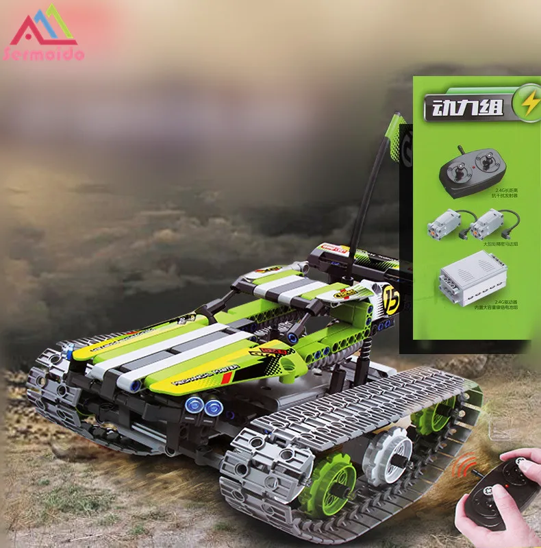 Legoing Technic Series 42065 397pcs RC Track Remote-control Race Car Model building blocks Bricks toys for children Gift DBP337