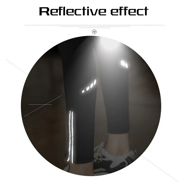 Женские Светоотражающие штаны для бега на молнии сзади спортивные колготки для йоги Леггинсы спортивные брюки для фитнеса гимнастические облегающие утягивающие штаны
