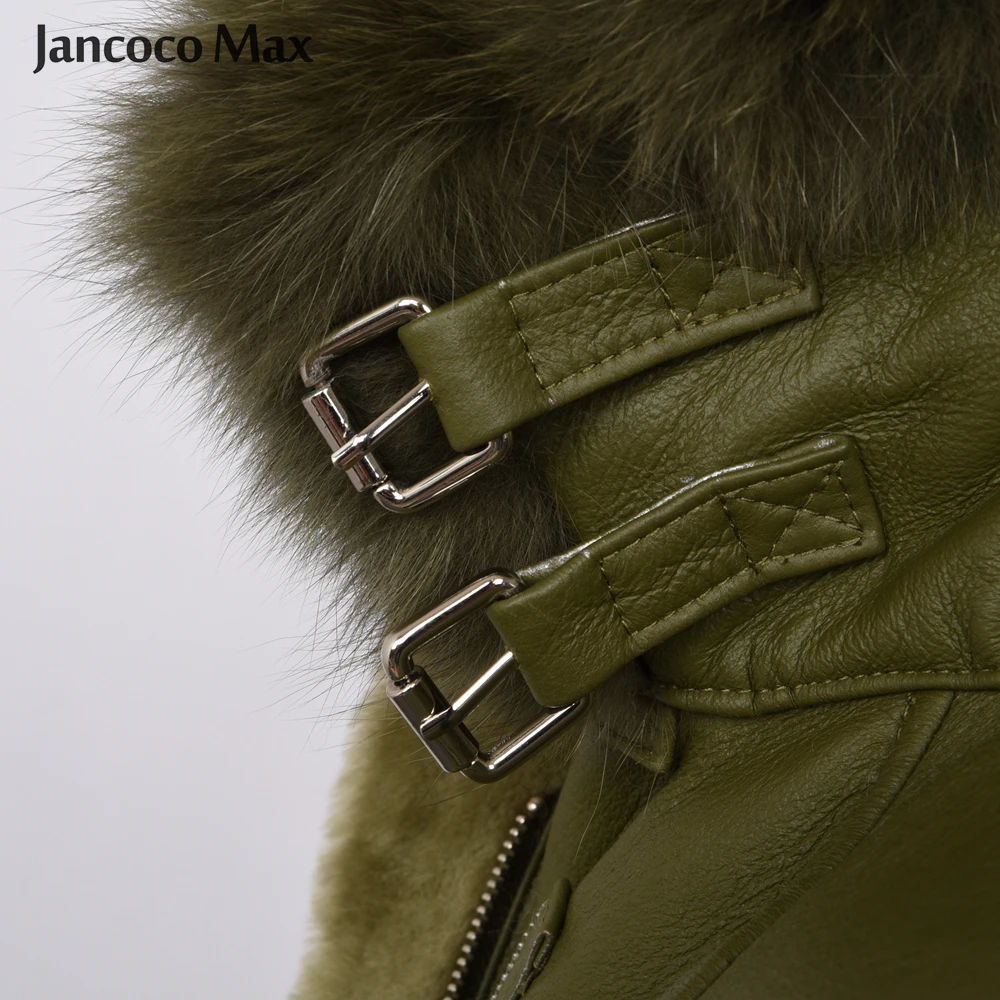 Роскошная женская куртка из натуральной овечьей кожи наивысшего качества, пальто с лисьим мехом, зимняя Толстая теплая Модная верхняя одежда S7421