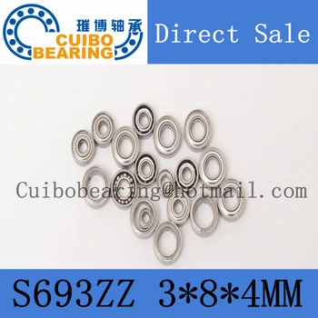 

miniature stainless steel bearing S693ZZ R830ZZ S693Z 693 S693 Z S693ZZ 3*8*4 mm 440C material