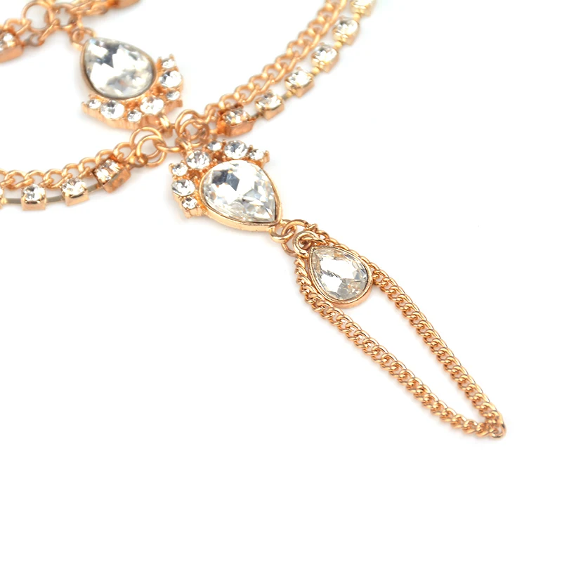 IngeSight. Z богемский многослойный браслет на щиколотке с кристаллами, женские Стразы, браслеты на щиколотке