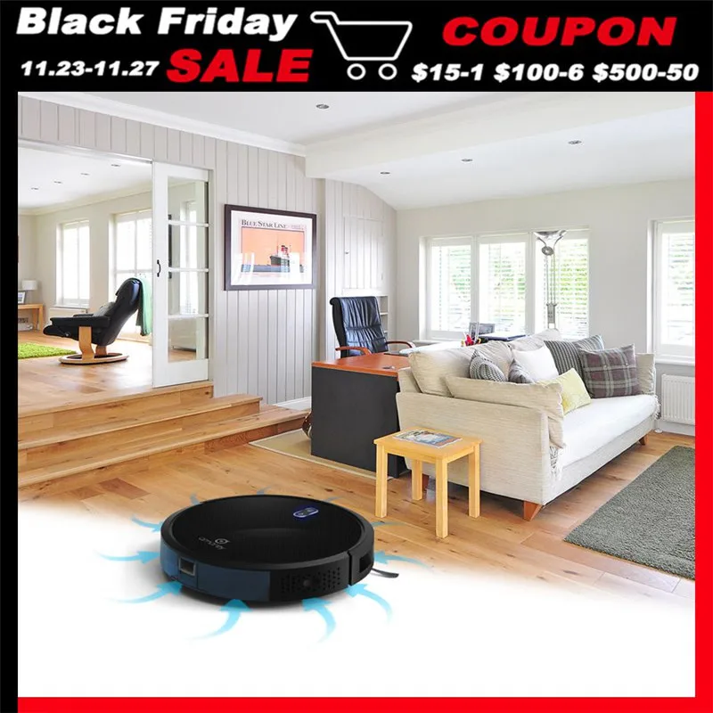 

Amarey Robot Vacuum Cleaner With 4 Cleaning Modes Customizable Cleaning Schedule 360 degree Anti-Collision 1400pa Smart Sweeper