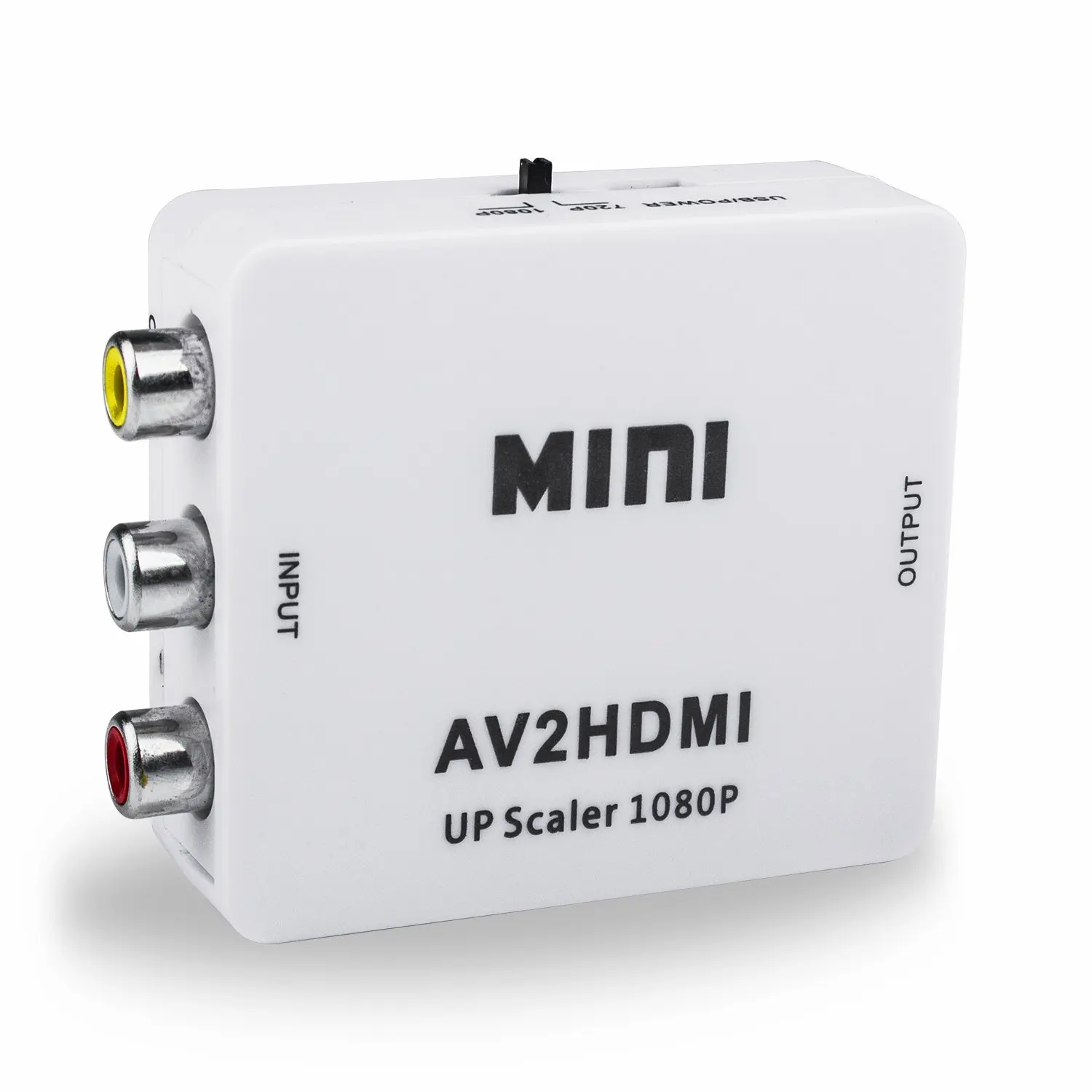 Топ RCA к HDMI Mini 1080P композитный CVBS AV видео аудио конвертер адаптер Поддержка PAL NTSC3.58