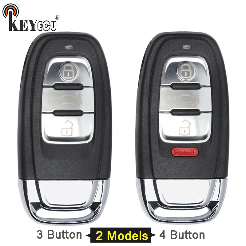 

KEYECU for Audi A3 A4 A5 A6 A8 Quattro Q5 Q7 A6 A8 Replacement 3/ 3+1 4 Button Smart Remote Car Key Shell Case Cover Fob